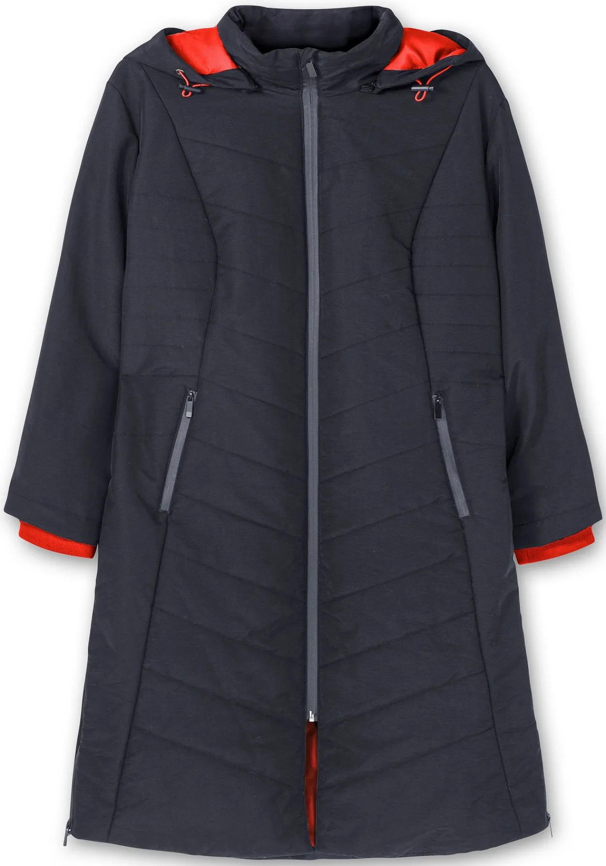 Steppmantel mit seitlichen Reißverschlüssen<sheego Fashion