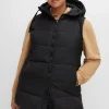 Steppweste in A-Linie, mit Kapuze und 2-Wege-Zipper<sheego Online
