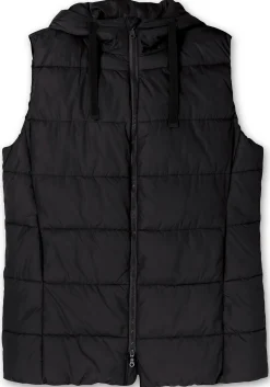 Steppweste in A-Linie, mit Kapuze und 2-Wege-Zipper<sheego Online