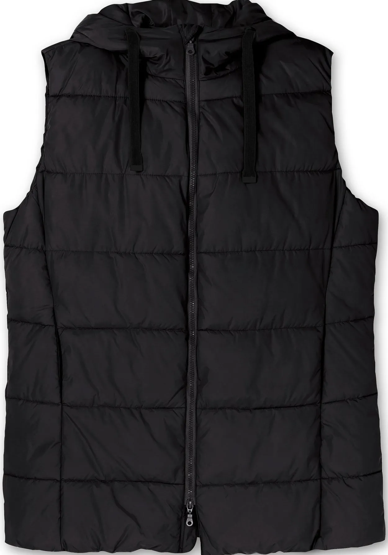 Steppweste in A-Linie, mit Kapuze und 2-Wege-Zipper<sheego Online