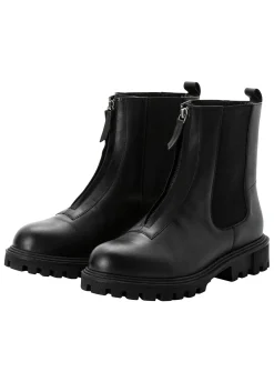 Stiefelette aus Leder, mit Reißverschluss vorn<sheego Outlet