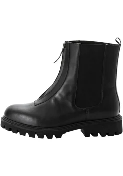 Stiefelette aus Leder, mit Reißverschluss vorn<sheego Outlet