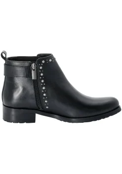 Stiefelette aus Leder mit Nietenbesatz<sheego Fashion
