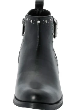 Stiefelette aus Leder mit Nietenbesatz<sheego Fashion