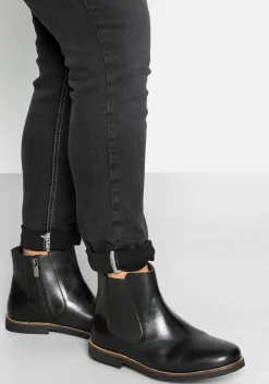 Stiefelette aus Leder mit Stretch-Einsatz<sheego New
