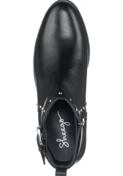 Stiefelette aus Leder mit Nietenbesatz<sheego Fashion