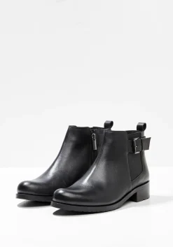 Stiefelette aus Rindsleder, mit Stretch-Einsatz<sheego Sale