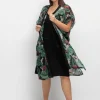 Strandset aus Jerseykleid und offenem Kaftan<sheego Hot