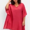 Strandtunika im Poncho-Schnitt, leicht transparent<sheego Sale