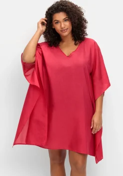Strandtunika im Poncho-Schnitt, leicht transparent<sheego Sale