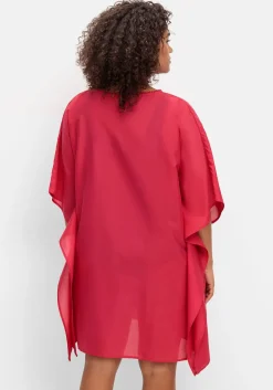 Strandtunika im Poncho-Schnitt, leicht transparent<sheego Sale