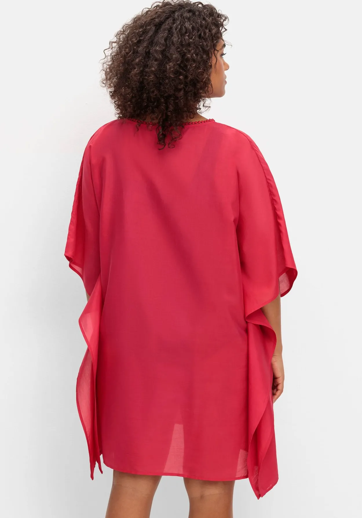 Strandtunika im Poncho-Schnitt, leicht transparent<sheego Sale