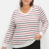 Streifen-Pullover mit Ripp-Abschlüssen<sheego New