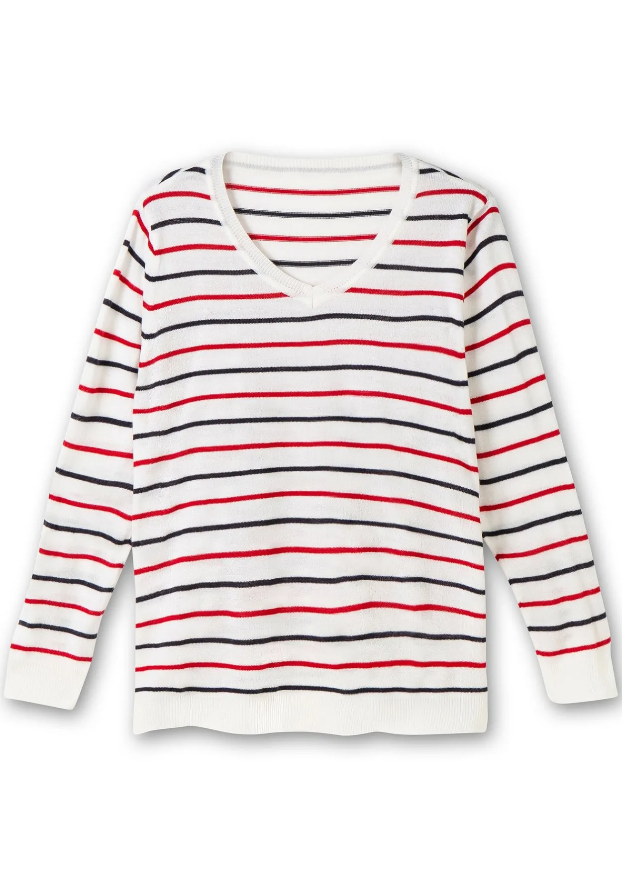 Streifen-Pullover mit Ripp-Abschlüssen<sheego New