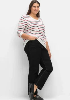 Streifen-Pullover mit Ripp-Abschlüssen<sheego New