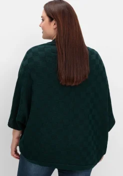 Strickcape im tonigen Schachbrettmuster<sheego Online