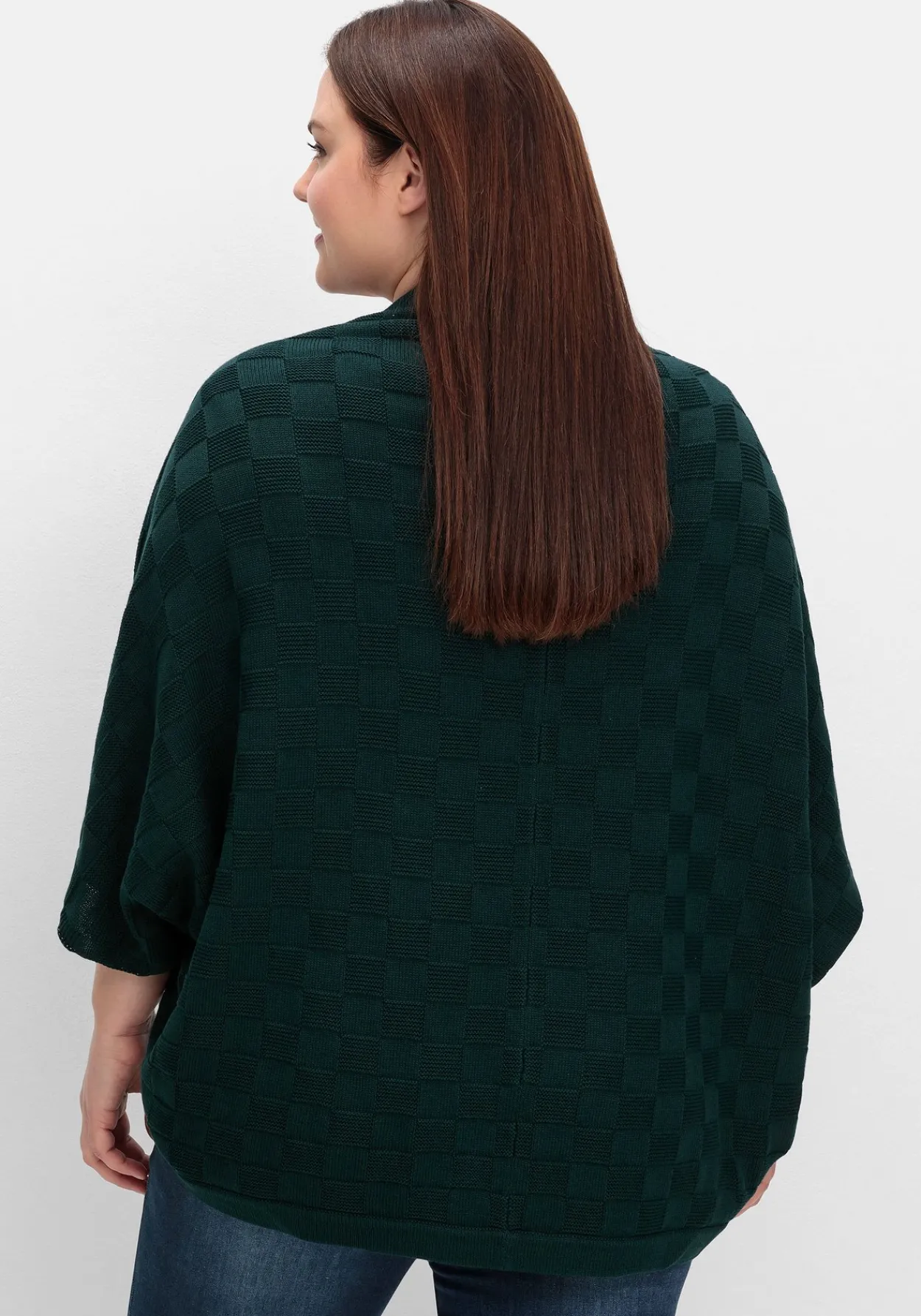 Strickcape im tonigen Schachbrettmuster<sheego Online