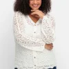 Strickjacke aus transparenter Häkelspitze<sheego by Joe Browns Discount