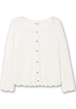 Strickjacke aus transparenter Häkelspitze<sheego by Joe Browns Discount