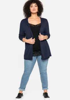 Strickjacke aus Viskose, mit tiefem V-Ausschnitt<sheego Hot
