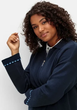 Strickjacke in Blousonform, aus Milanostrick<sheego Clearance
