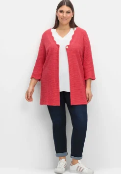 Strickjacke mit Knopfverschluss, aus Bouclé-Qualität<creation L Sale