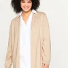 Strickjacke mit schmalem Schalkragen, offene Form<sheego Hot