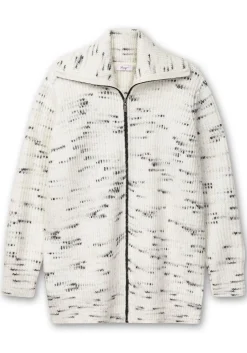 Strickjacke mit Troyerkragen und Reißverschluss<sheego Outlet