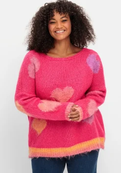 Strickpullover mit Herz-Intarsien, im Oversized-Schnitt<sheego loves miss goodlife Clearance