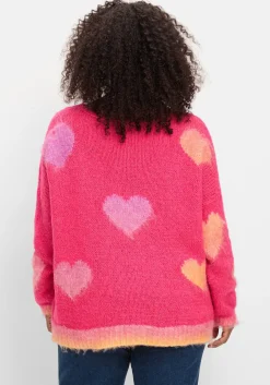 Strickpullover mit Herz-Intarsien, im Oversized-Schnitt<sheego loves miss goodlife Clearance