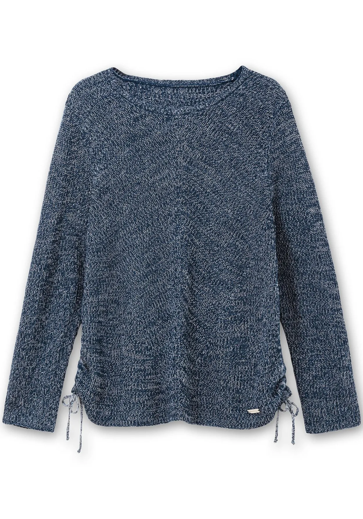Strickpullover mit Rippmuster und Raffung seitlich<sheego Online