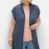 Strickweste in offener Form und melierter Optik<sheego Clearance