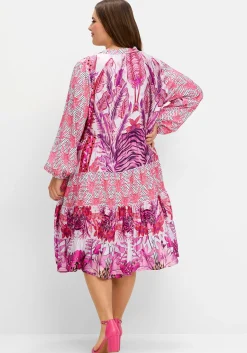 Stufenkleid in Knielänge mit Ballonärmeln<sheego loves miss goodlife Outlet