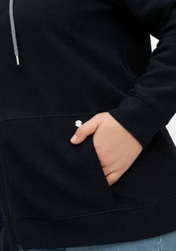 Sweatjacke mit Kapuze, aus Waffelpiqué<sheego Discount