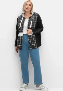 Sweatjacke mit Kapuze, im Mustermix<sheego New