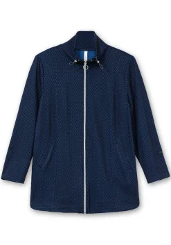 Sweatjacke mit Stehkragen und Jacquardmuster<sheego Clearance
