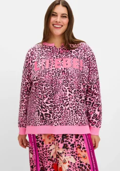Sweatshirt im Leoprint, mit Frontdruck<sheego loves miss goodlife New
