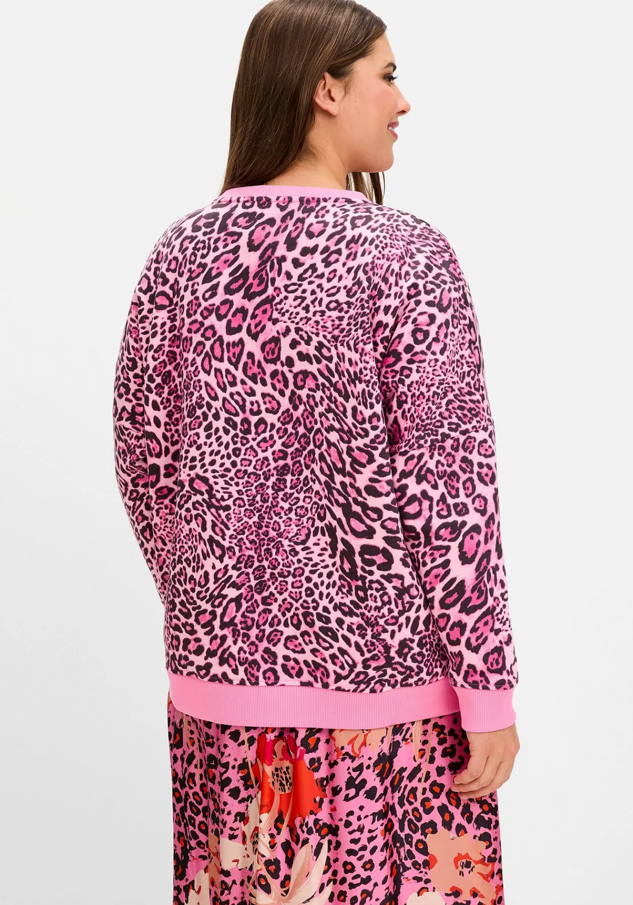 Sweatshirt im Leoprint, mit Frontdruck<sheego loves miss goodlife New
