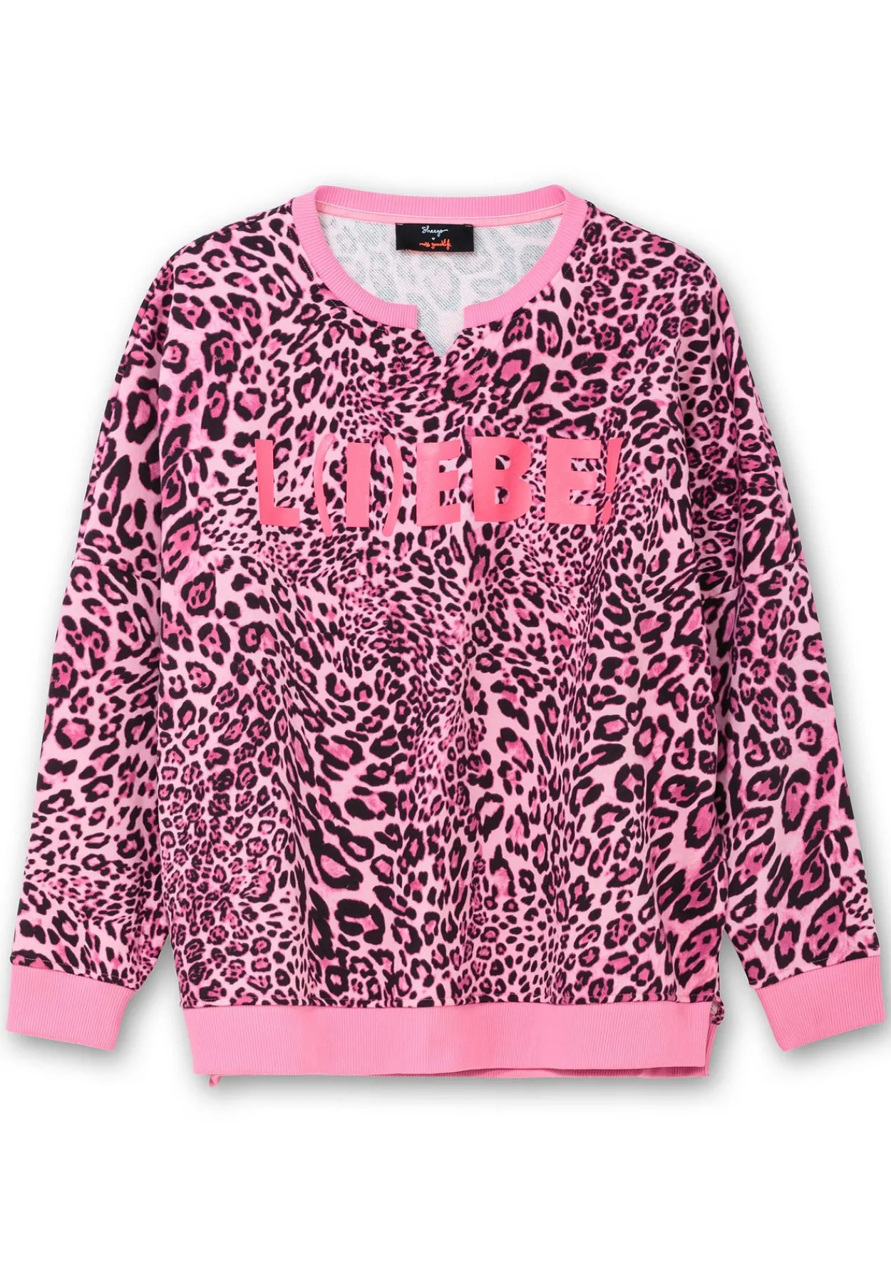 Sweatshirt im Leoprint, mit Frontdruck<sheego loves miss goodlife New