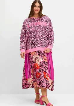 Sweatshirt im Leoprint, mit Frontdruck<sheego loves miss goodlife New