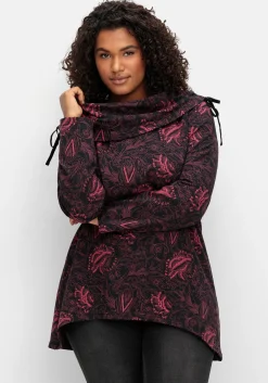 Sweatshirt in Longform mit weitem Kragen<sheego by Joe Browns Fashion
