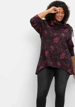 Sweatshirt in Longform mit weitem Kragen<sheego by Joe Browns Fashion