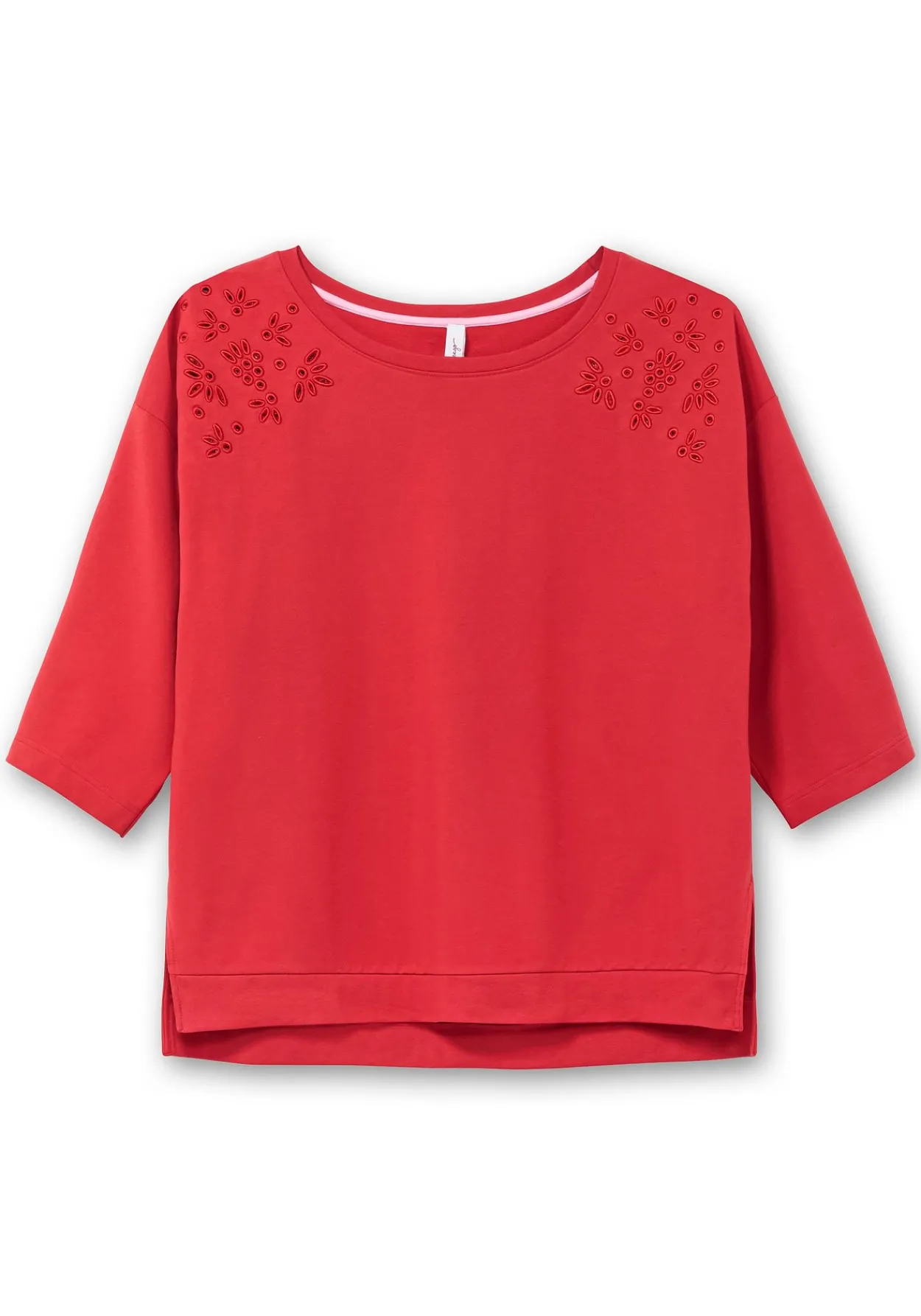 Sweatshirt mit Cut-outs und 3/4-Ärmeln<sheego Hot