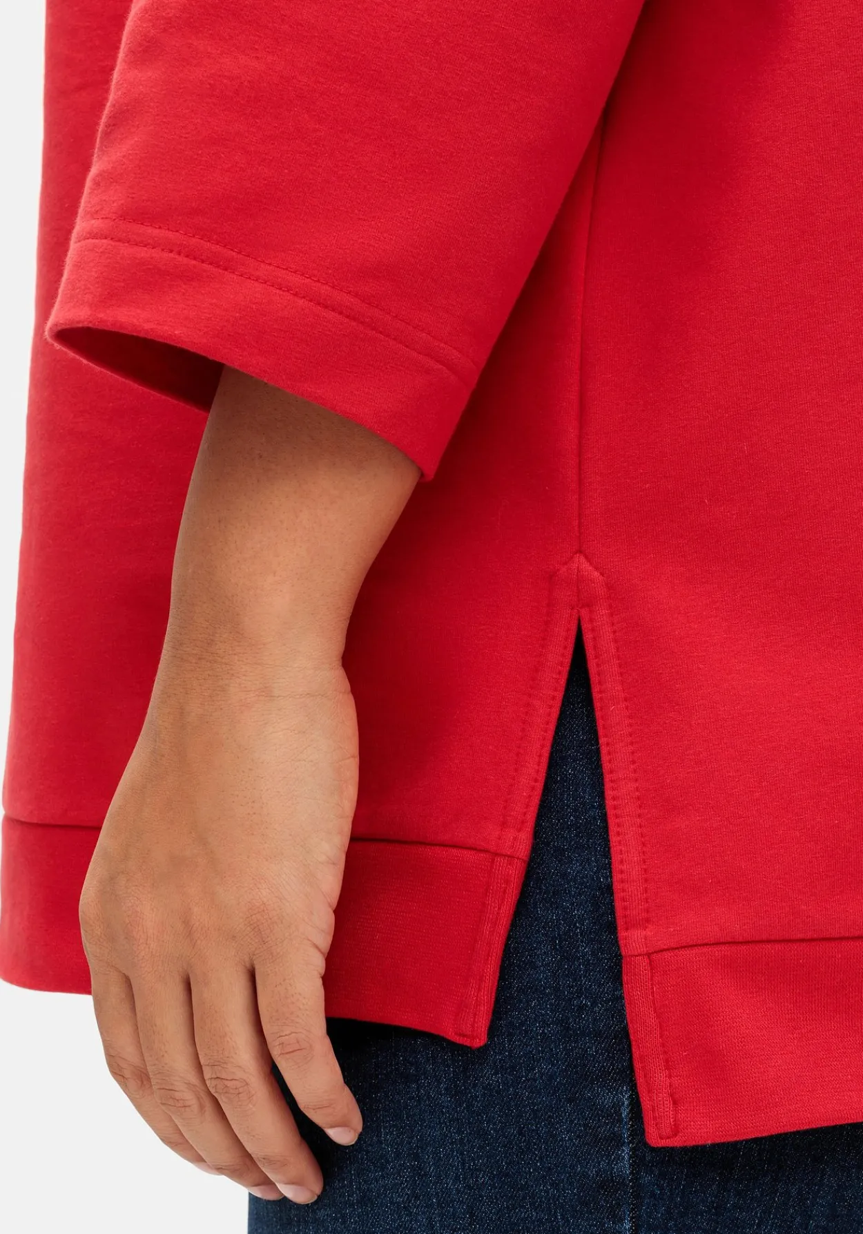 Sweatshirt mit Cut-outs und 3/4-Ärmeln<sheego Hot