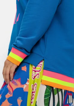 Sweatshirt mit Frontdruck und Ringelbündchen<sheego loves miss goodlife Best