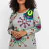 Sweatshirt mit grafischem Druck, im lockeren Schnitt<sheego New