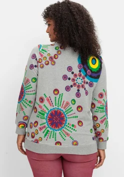 Sweatshirt mit grafischem Druck, im lockeren Schnitt<sheego New
