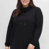Sweatshirt mit hohem Kragen und Tunnelzug<sheego Online