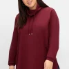 Sweatshirt mit hohem Kragen und Tunnelzug<sheego Sale