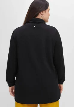 Sweatshirt mit hohem Kragen und Tunnelzug<sheego Online